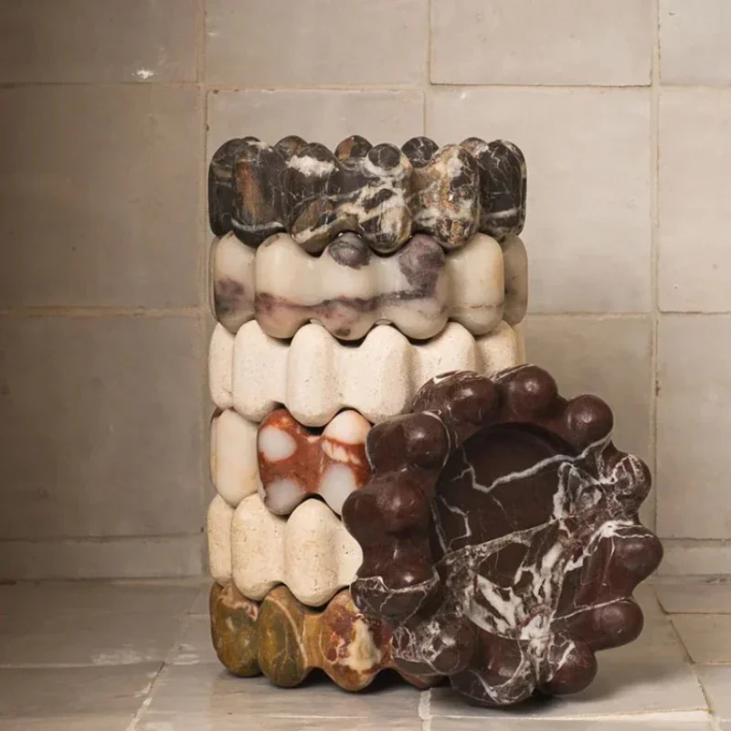 Natural Marble Luxury Wave Pattern Circular Mixed Color Travertine Stone Storage Jewelry Groove Particle Tray Round Plate
Natural Marble Luxury Wave Pattern Circular Mixed Color Travertine Stone Storage Jewelry Groove Particle Tray Round Plate