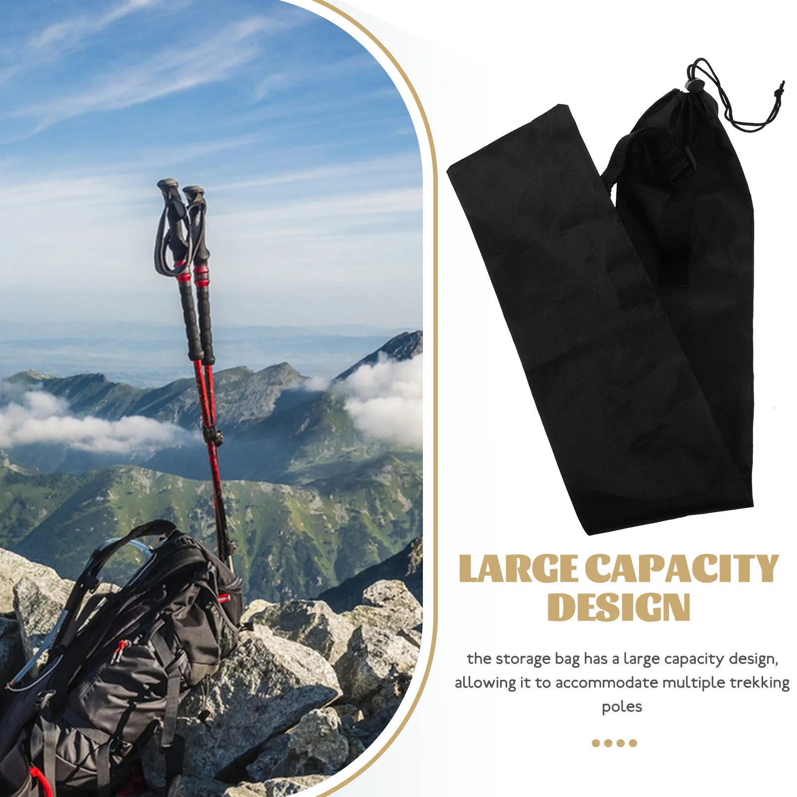 Trekking Pole Bag Large Capacity Waterproof Oxford Cloth Storage Pouch for Hiking Poles Walking Sticks Carrying Case
Trekking Pole Bag Large Capacity Waterproof Oxford Cloth Storage Pouch for Hiking Poles Walking Sticks Carrying Case