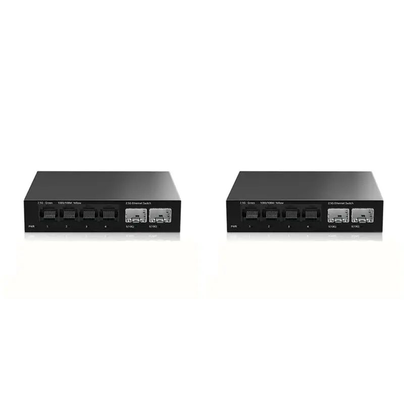 Exquisite-2X 2.5Gb Switch 4 Port 2.5G Unmanaged Network Switch With 2 Port 10Gbe SFP+ Slot Home Setup Ethernet Switch Plug EU PL
Exquisite-2X 2.5Gb Switch 4 Port 2.5G Unmanaged Network Switch With 2 Port 10Gbe SFP+ Slot Home Setup Ethernet Switch Plug EU PL