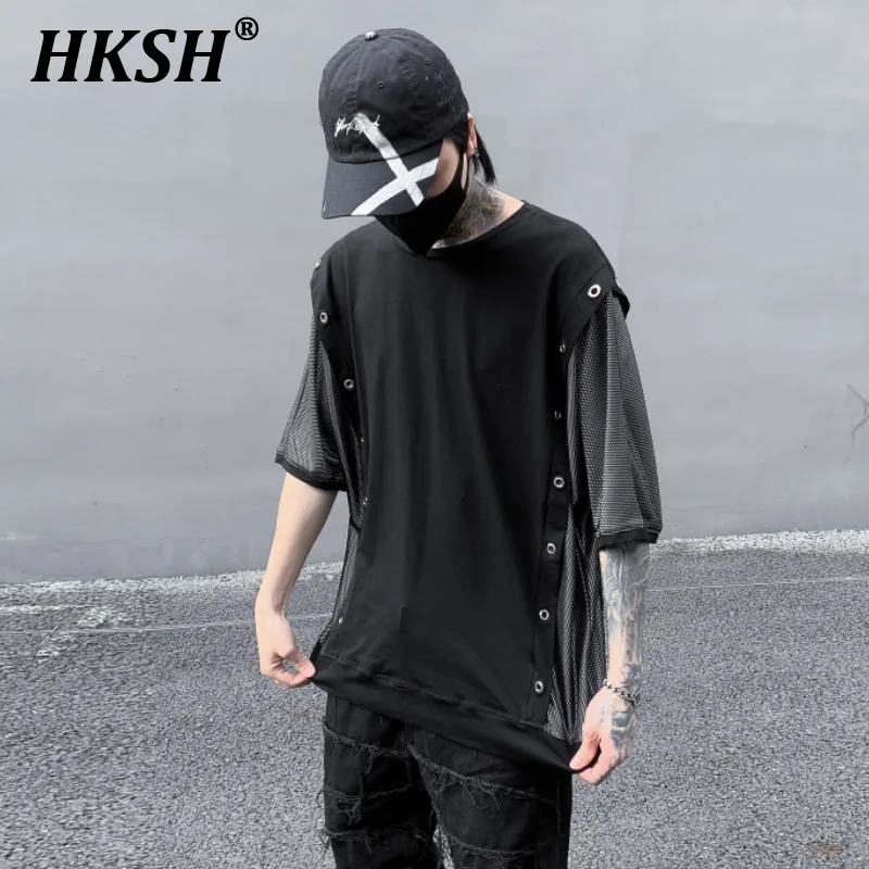 HKSH Spring Summer New Dark Men's Tide Personality Trend Short Sleeve T-shirt O-Neck Half Sleeve Patchwork Tees Chic Tops HK0149
HKSH Spring Summer New Dark Men's Tide Personality Trend Short Sleeve T-shirt O-Neck Half Sleeve Patchwork Tees Chic Tops HK0149
