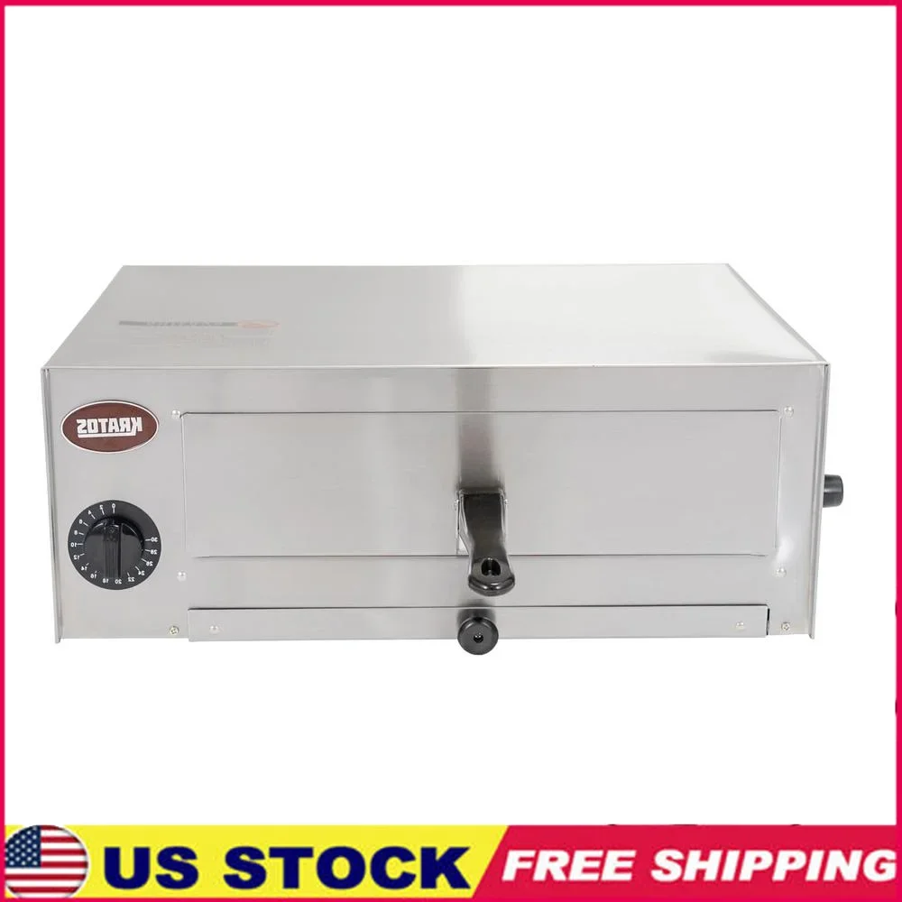 Stainless Steel Electric Pizza Oven Commercial Countertop Snack Oven 120V 1450W Timer Fits 12inch Pizzas Easy Clean Removable
Stainless Steel Electric Pizza Oven Commercial Countertop Snack Oven 120V 1450W Timer Fits 12inch Pizzas Easy Clean Removable