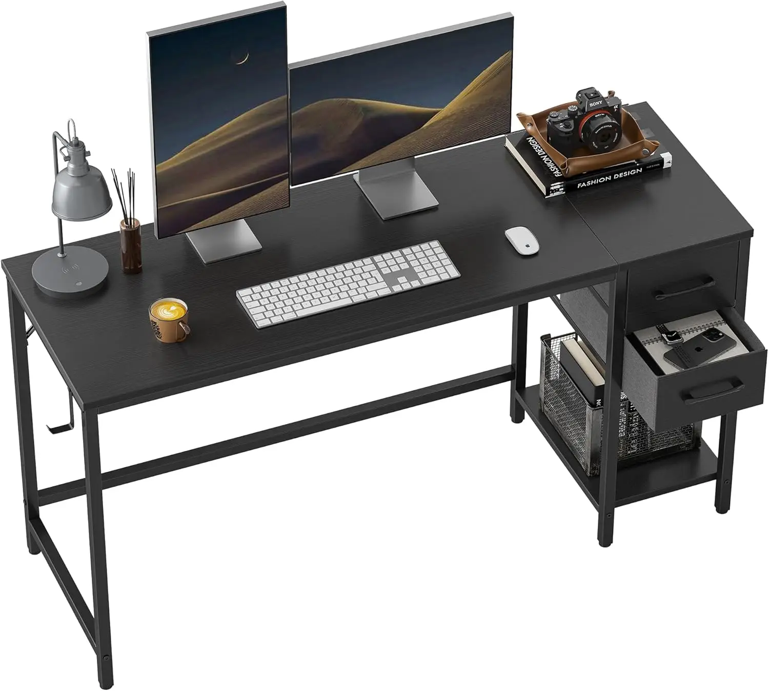 Computer Desk with 2 Drawers, 47 Inch Small Home Office Desk with Storage Study Writing Table, Modern Black
Computer Desk with 2 Drawers, 47 Inch Small Home Office Desk with Storage Study Writing Table, Modern Black
