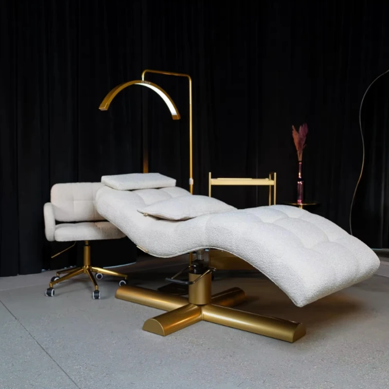 Modern Beauty Salon Furniture Pink Leather Facial Spa Bed Stainless Steel Base Eyelash Bed Arc
Modern Beauty Salon Furniture Pink Leather Facial Spa Bed Stainless Steel Base Eyelash Bed Arc