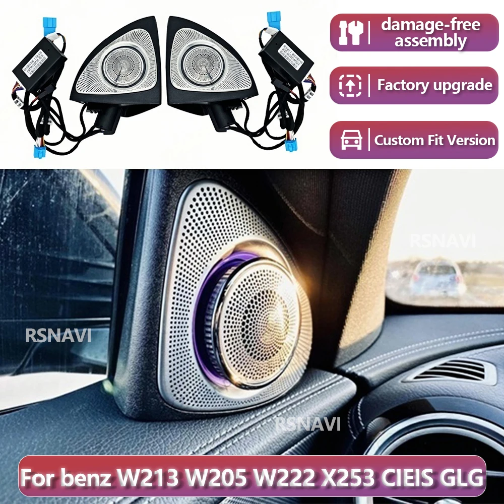 RSNAVI Factory settings For Benz W205 W213 W222 X253 C Glc E S 2015-2023 64 Colours 3D Rotary Tweeter Speaker Car Horn Retrofit
RSNAVI Factory settings For Benz W205 W213 W222 X253 C Glc E S 2015-2023 64 Colours 3D Rotary Tweeter Speaker Car Horn Retrofit