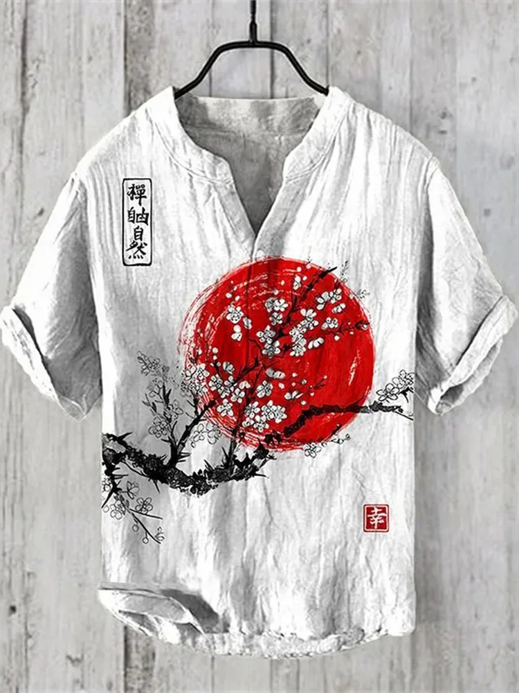 Spring and summer casual shirts for men and women, plum blossom short-sleeved shirts, Hawaiian style printed shirts, men's tops
Spring and summer casual shirts for men and women, plum blossom short-sleeved shirts, Hawaiian style printed shirts, men's tops