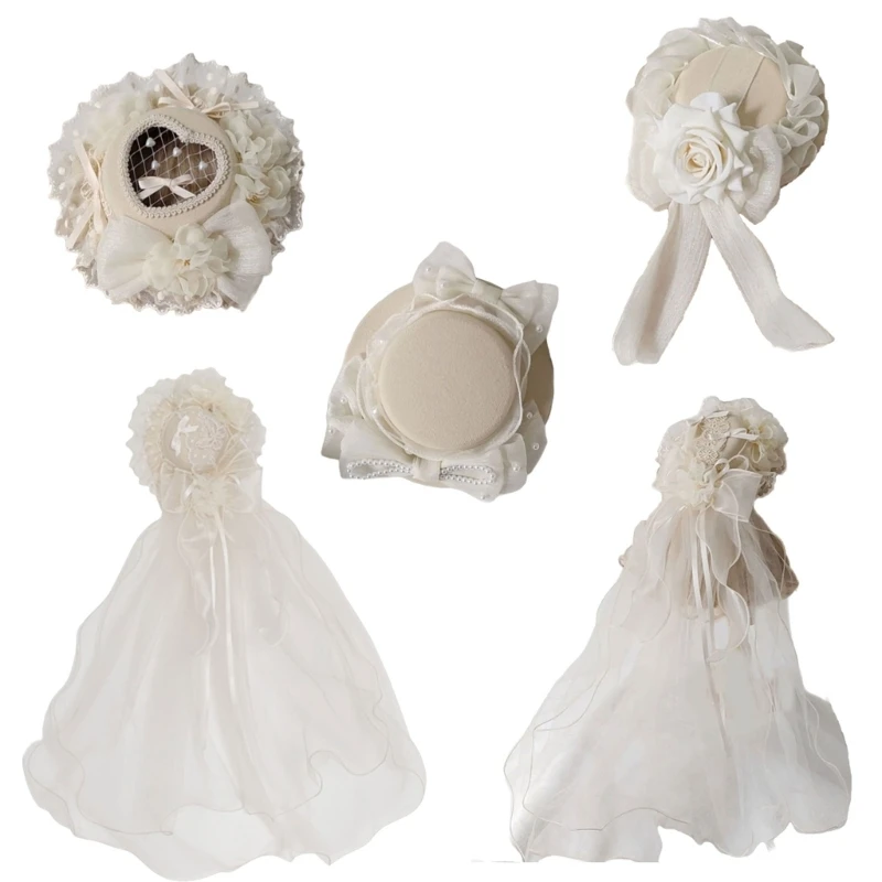 Lace Fascinator Hat Hairclip for Wedding Flower Hat French Hair Clip French Theme Cosplay Party Hat Masquerades Headwear
Lace Fascinator Hat Hairclip for Wedding Flower Hat French Hair Clip French Theme Cosplay Party Hat Masquerades Headwear
