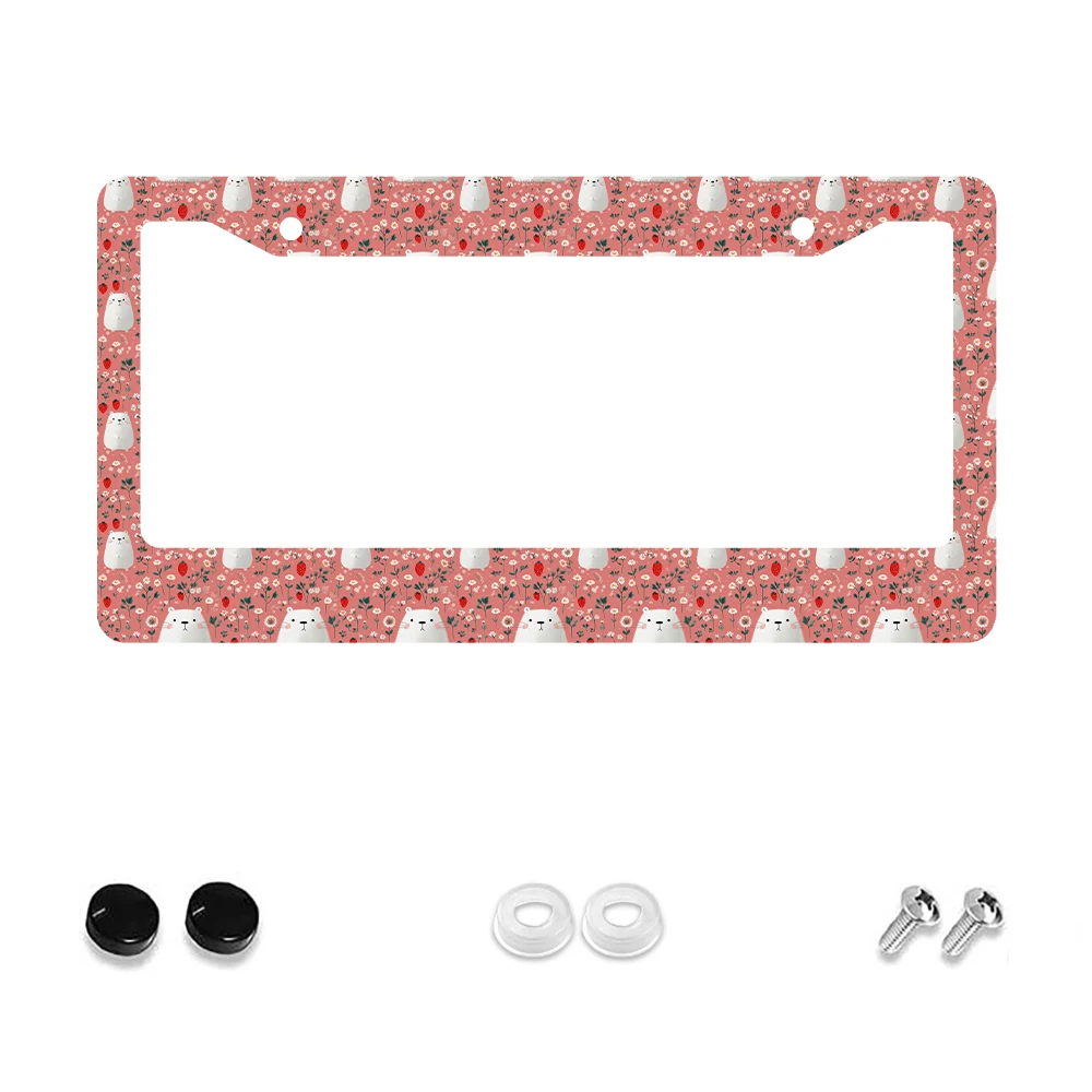 1pc Pink Cartoon Bear and Strawberry Pattern 2-Hole License Plate Frame, Aluminum Material, 6x12 Inches with Screw Set, Fun Car
1pc Pink Cartoon Bear and Strawberry Pattern 2-Hole License Plate Frame, Aluminum Material, 6x12 Inches with Screw Set, Fun Car