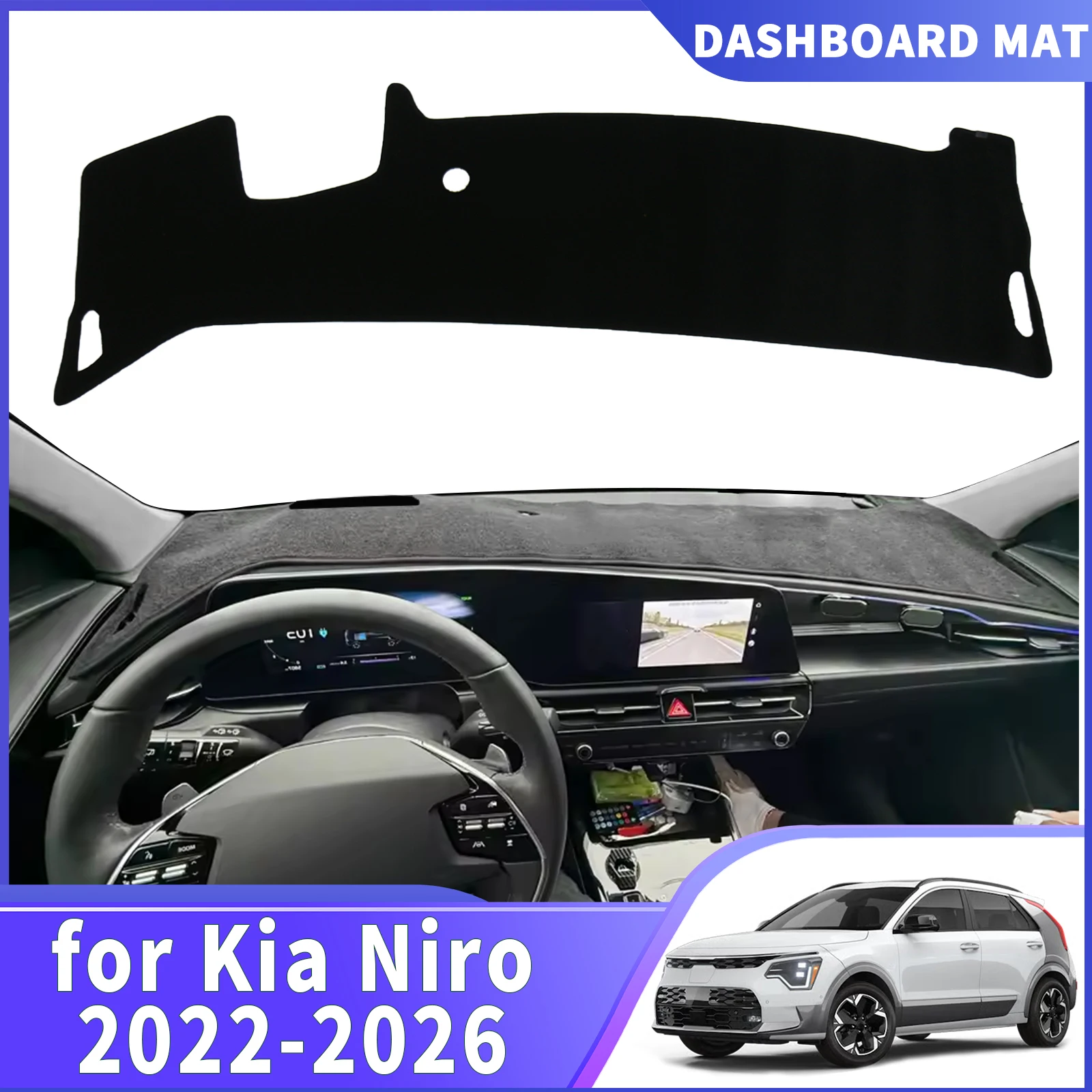 for Kia Niro 2026 2025-2022 Custom fit Dashboard Cover Sun Shade Mat Anti‑Glare Anti‑Reflection Carpet Dash Pad Accessories
for Kia Niro 2026 2025-2022 Custom fit Dashboard Cover Sun Shade Mat Anti‑Glare Anti‑Reflection Carpet Dash Pad Accessories