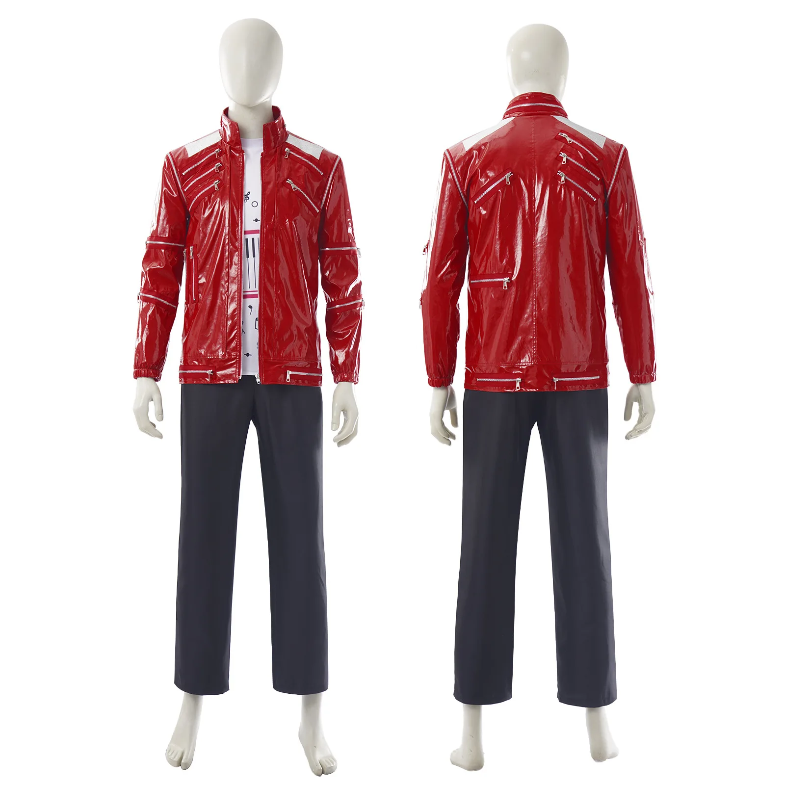 Red Zipper PU Leather Jacket Punk Casual Coat for Men Stage Performance Halloween Christmas Party Outwear
Red Zipper PU Leather Jacket Punk Casual Coat for Men Stage Performance Halloween Christmas Party Outwear