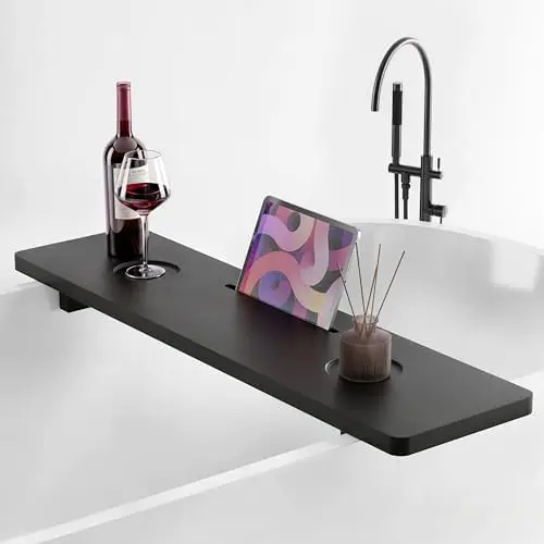 Tinamo Black Acacia Wood Bathtub Caddy Tray – 35" Anti-Tip Bath Tub Table for Spa & Bath Accessories
Tinamo Black Acacia Wood Bathtub Caddy Tray – 35" Anti-Tip Bath Tub Table for Spa & Bath Accessories