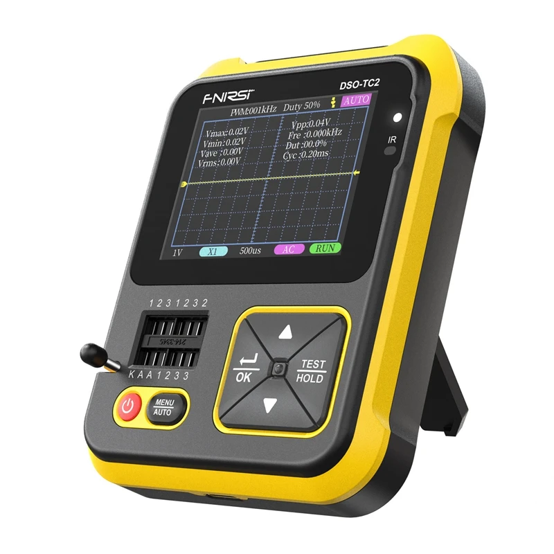2.4" HD Display Digital Oscilloscope Transistor Tester Auto Diode Voltage LCR Detect PWM Signal Square Wave Output Multimeter
2.4" HD Display Digital Oscilloscope Transistor Tester Auto Diode Voltage LCR Detect PWM Signal Square Wave Output Multimeter