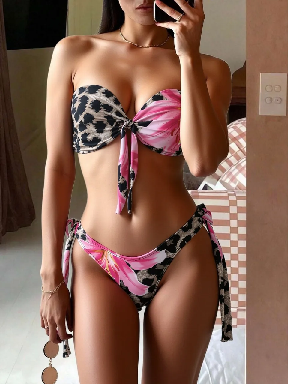 2026 Two Piece Bandeau Bikini Women Lace Up Swimwear Female Print Swimsuit Bathers Bathing Swimming Swim Suit Beachwear Summer
2026 Two Piece Bandeau Bikini Women Lace Up Swimwear Female Print Swimsuit Bathers Bathing Swimming Swim Suit Beachwear Summer