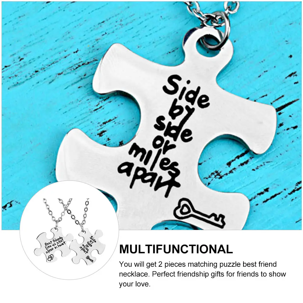 2 Matching Puzzle Necklaces Best Friend Split Necklace Lightweight Comfortable Geometry Shape Titanium Steel Friendship Gifts 
2 Matching Puzzle Necklaces Best Friend Split Necklace Lightweight Comfortable Geometry Shape Titanium Steel Friendship Gifts