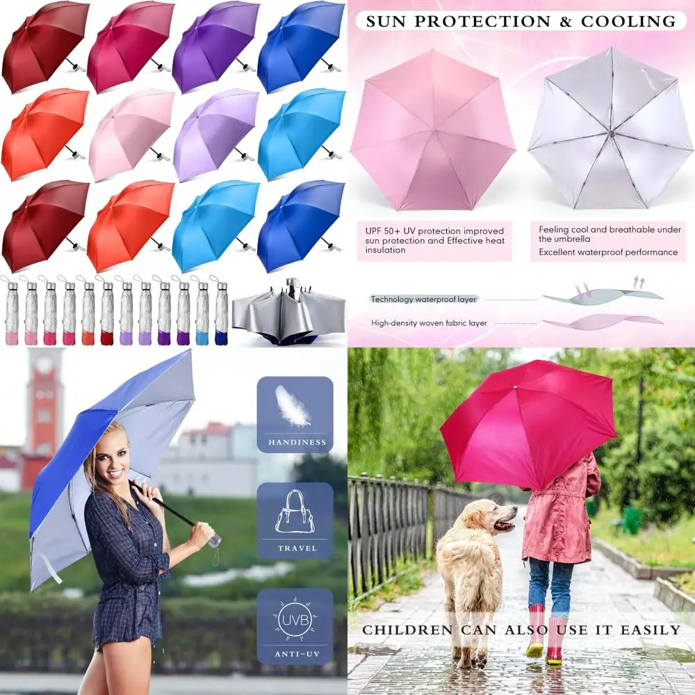 Colorful Portable Mini Umbrellas 24-Pack, Travel-Sized, Windproof, UV Protection, Rain and Sun Ready
Colorful Portable Mini Umbrellas 24-Pack, Travel-Sized, Windproof, UV Protection, Rain and Sun Ready