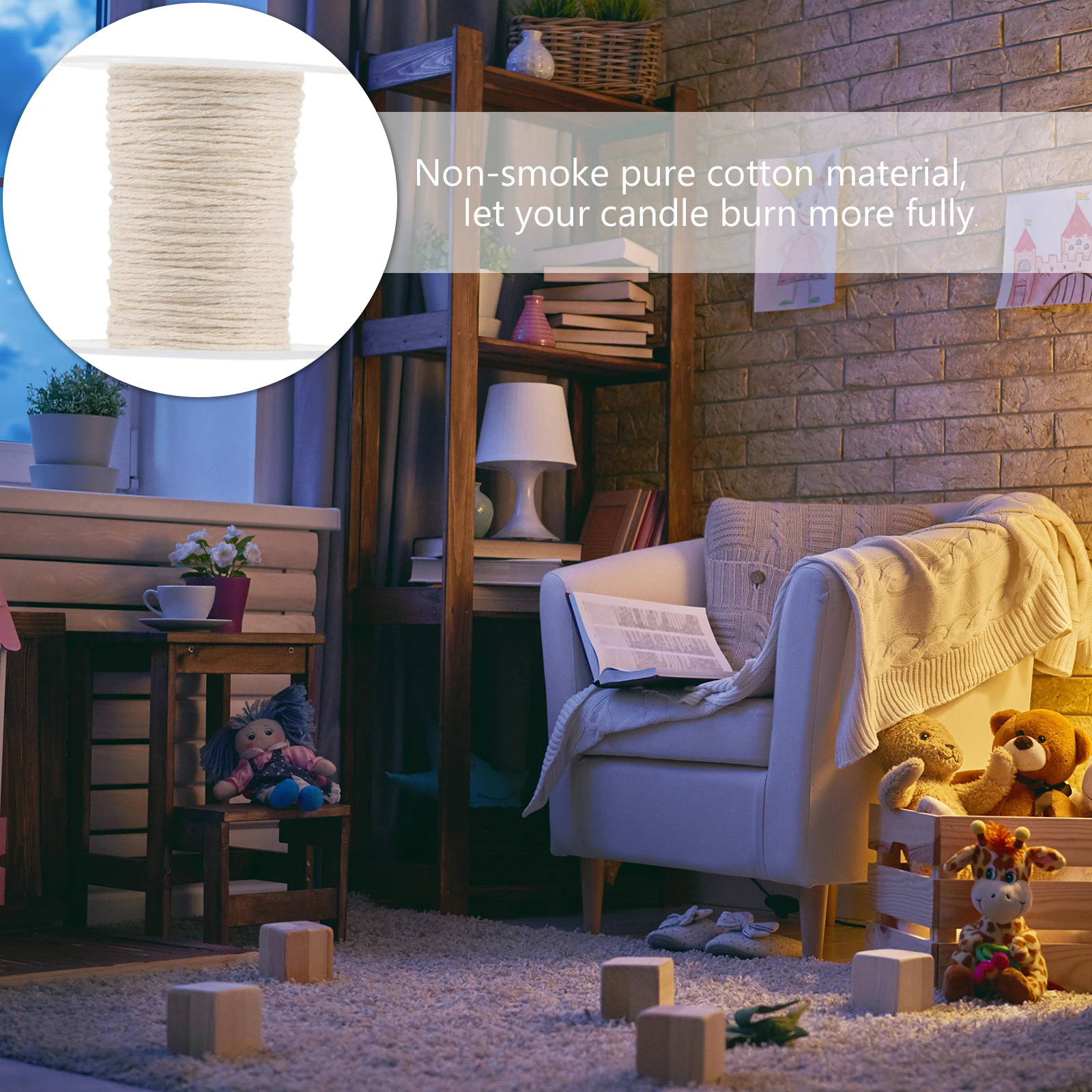 2 Rolls Pure Cotton Wick Rope Cotton Thread Biodegradable Eco-Friendly Non-Smoke Making DIY Supplies for Pillars
2 Rolls Pure Cotton Wick Rope Cotton Thread Biodegradable Eco-Friendly Non-Smoke Making DIY Supplies for Pillars