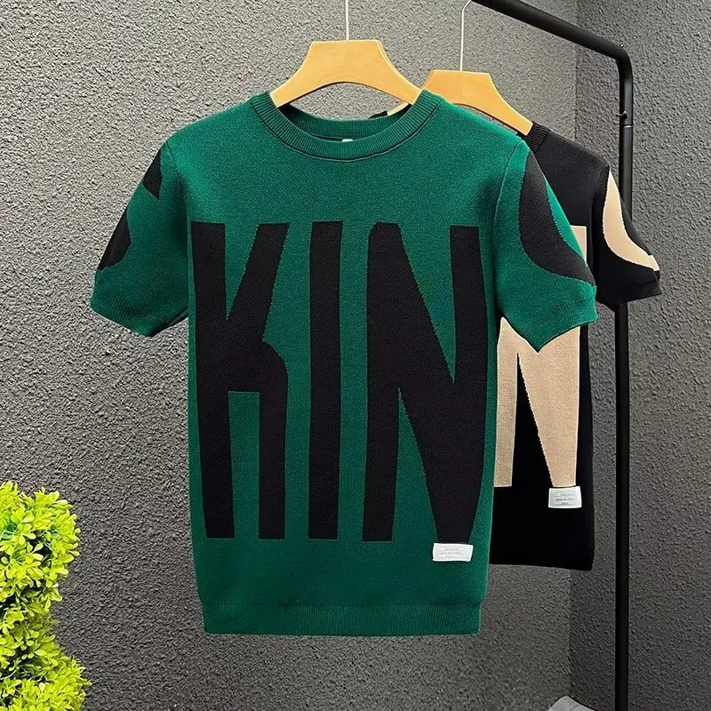 New Men's Short Sleeve T-Shirt Casual Loose Fit Half Sleeve Summer Fashion Korean Style Casual Loose Brand Body Shirt
New Men's Short Sleeve T-Shirt Casual Loose Fit Half Sleeve Summer Fashion Korean Style Casual Loose Brand Body Shirt