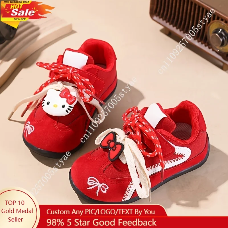 Hello Kitty Bow Decoration Red Retro Sneakers Sports Shoes Lightweight Girls' Casual Shoe
Hello Kitty Bow Decoration Red Retro Sneakers Sports Shoes Lightweight Girls' Casual Shoe