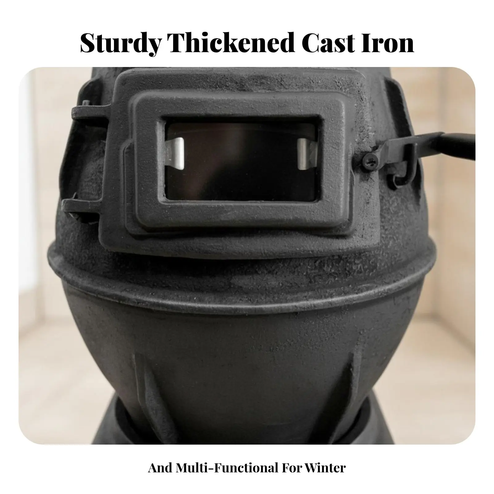 Cast Iron Heating Stove Wood Burner, Indoor Fireplace, Rural Heating, High-Temperature Fire Opening, Multi-Use
Cast Iron Heating Stove Wood Burner, Indoor Fireplace, Rural Heating, High-Temperature Fire Opening, Multi-Use