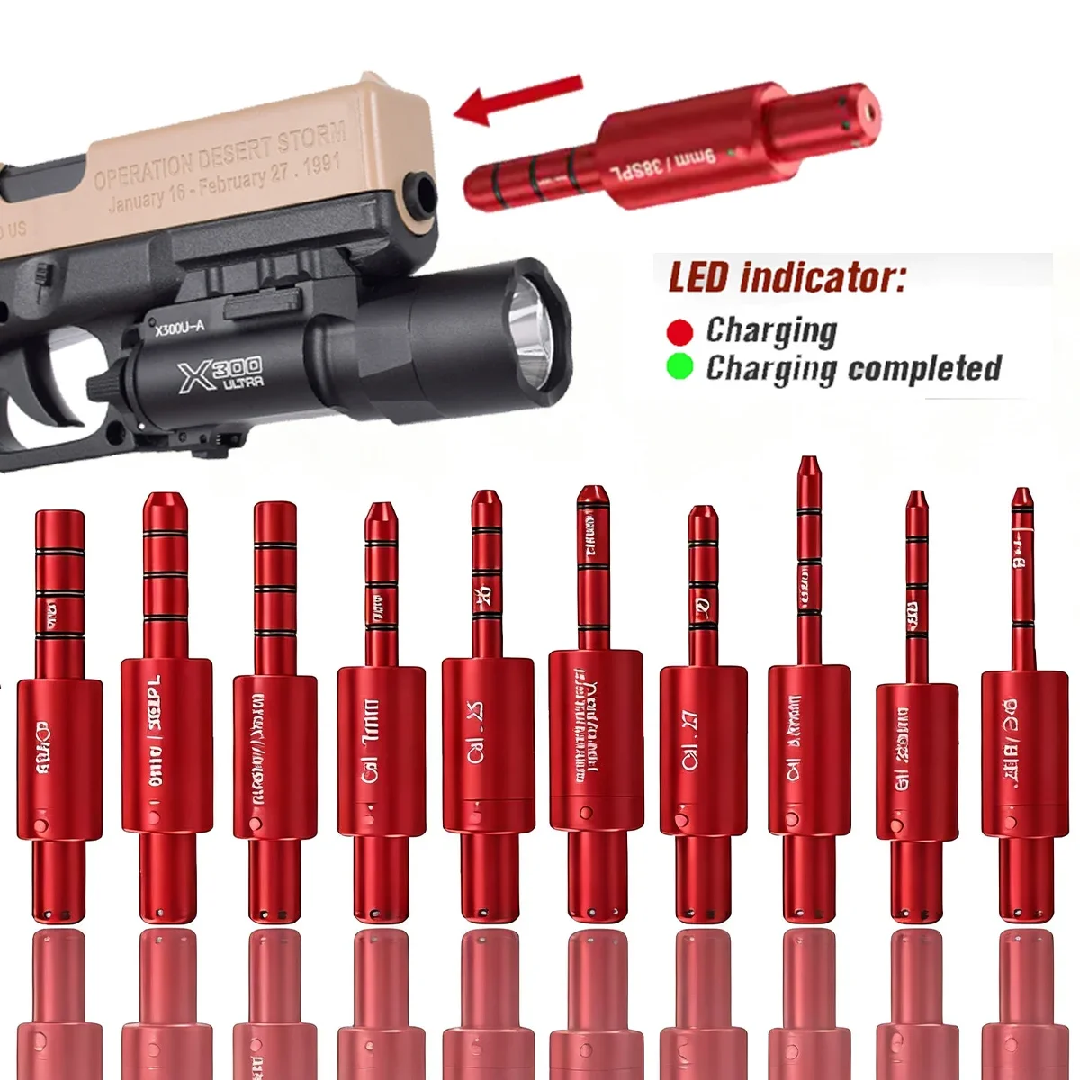 9mm 22LR Dual-purpose Dry Fire Trainer Bullets 38SPL 12GA 7.62X39mm Controlled Laser Shooting Laser Training Bullet Bore Sight 
9mm 22LR Dual-purpose Dry Fire Trainer Bullets 38SPL 12GA 7.62X39mm Controlled Laser Shooting Laser Training Bullet Bore Sight