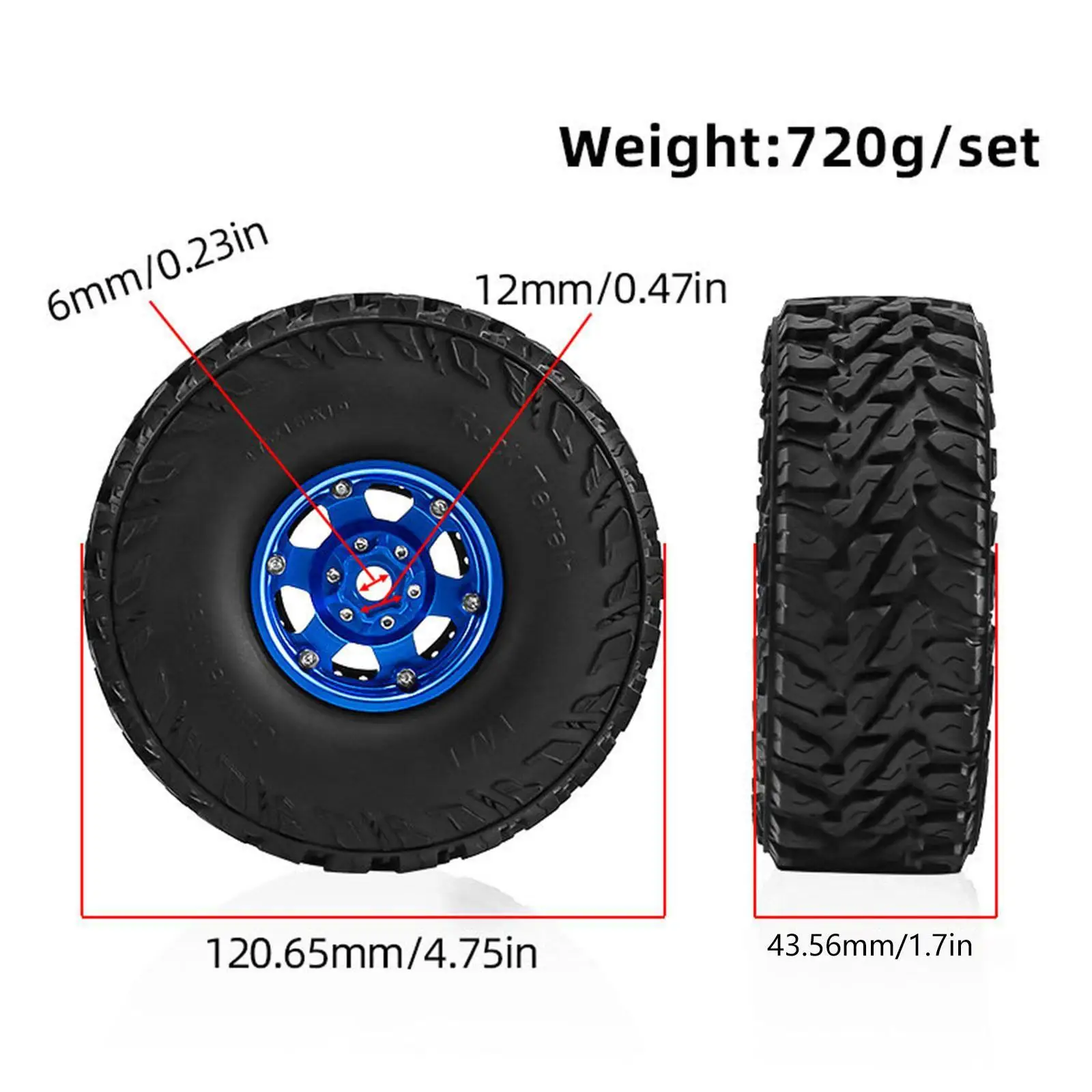 Professional RC Car Wheel and Tire Set 1/10 Scale Sturdy Aluminum Alloy Rubber Replacement Parts for Miniature RC Crawler
Professional RC Car Wheel and Tire Set 1/10 Scale Sturdy Aluminum Alloy Rubber Replacement Parts for Miniature RC Crawler
