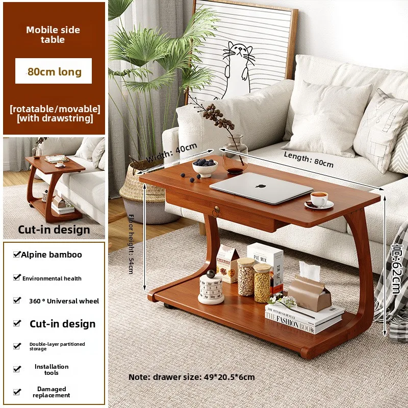 Durable trolley small coffee table bedside table removable side computer desk rack
Durable trolley small coffee table bedside table removable side computer desk rack