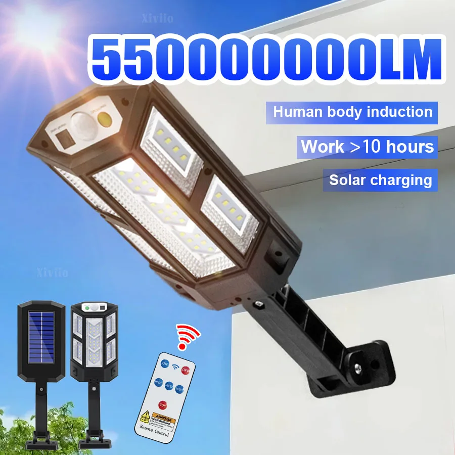 550000000LM Outdoor Solar Light With Motion Sensor Super Bright Garden Solar Lamps IP65 Waterproof LED Solar Lighting For Street
550000000LM Outdoor Solar Light With Motion Sensor Super Bright Garden Solar Lamps IP65 Waterproof LED Solar Lighting For Street