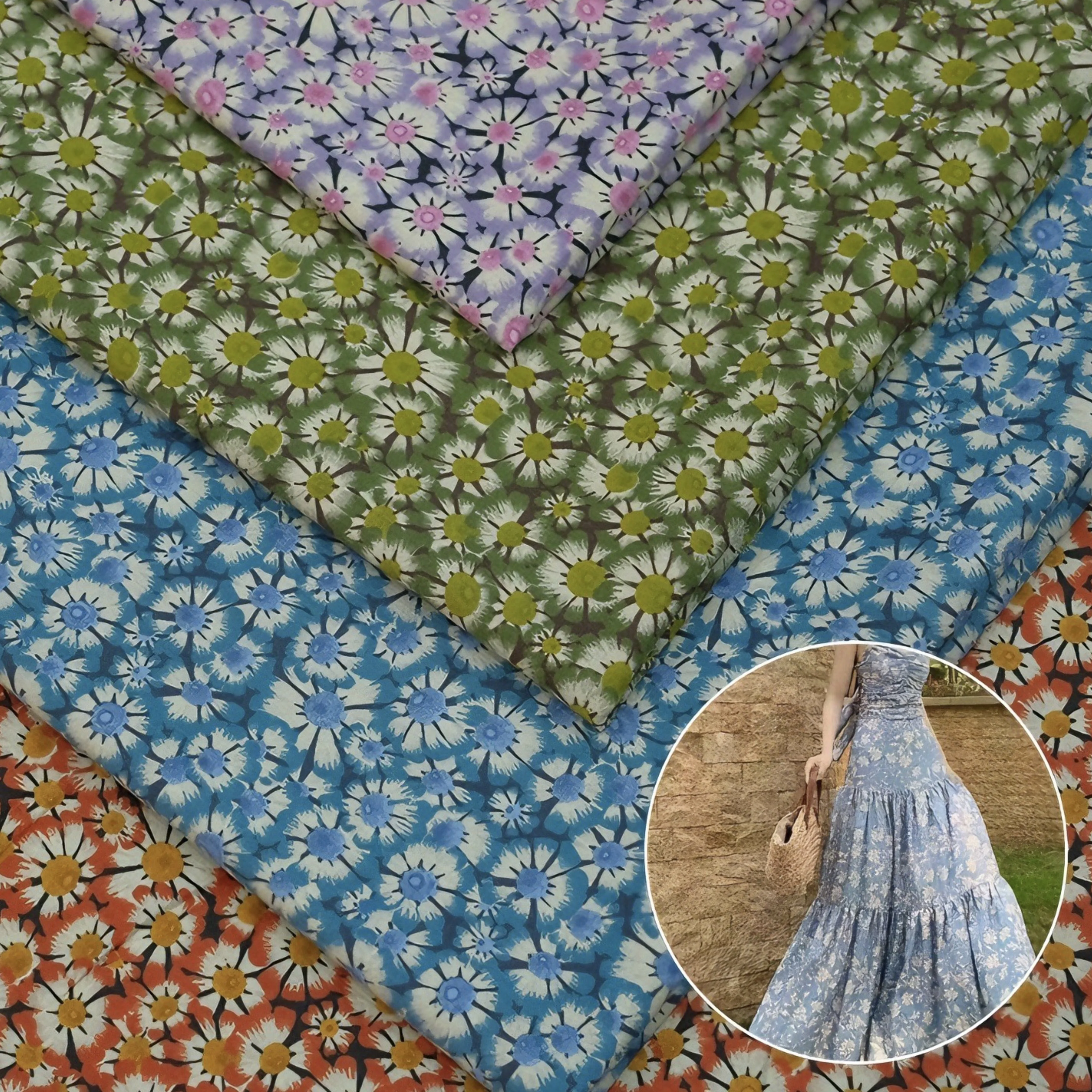 Vibrant Daisy Patterned 100% Cotton Fabric Available in Multiple Colors Ideal for DIY Crafts Sewing Projects Home Decoration
Vibrant Daisy Patterned 100% Cotton Fabric Available in Multiple Colors Ideal for DIY Crafts Sewing Projects Home Decoration
