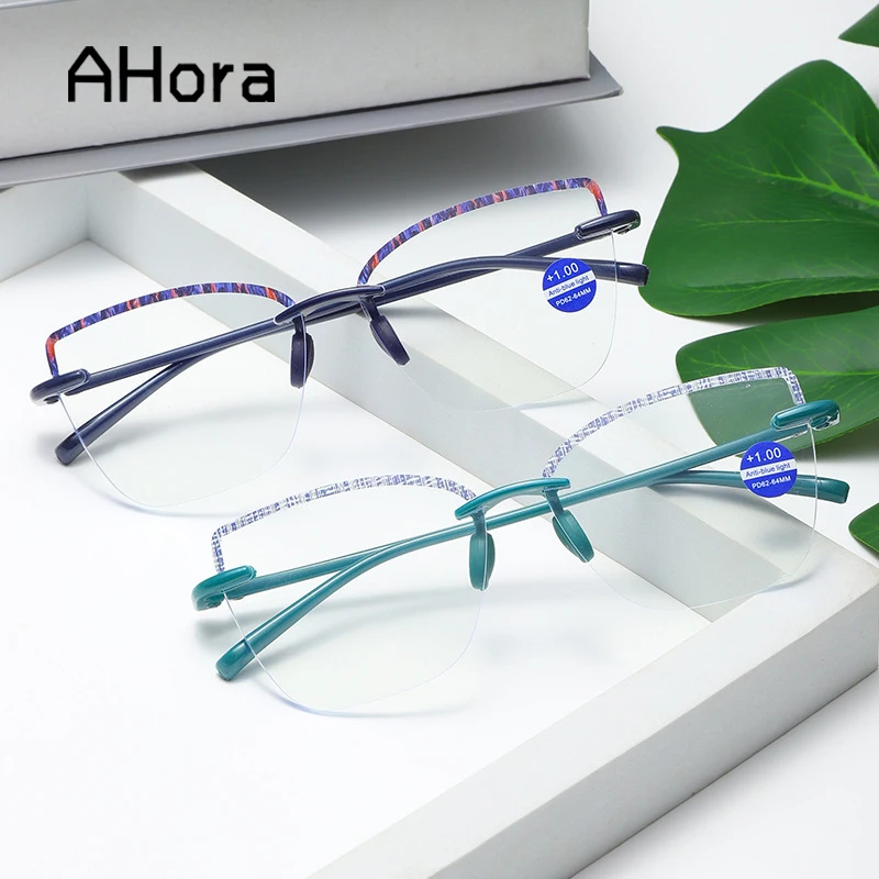Ahora Frameless Cutting Reading Glasses Polygon Oversize Presbyopic Eyeglasses With Anti Blue Light TR90 UltralightUnisex
Ahora Frameless Cutting Reading Glasses Polygon Oversize Presbyopic Eyeglasses With Anti Blue Light TR90 UltralightUnisex