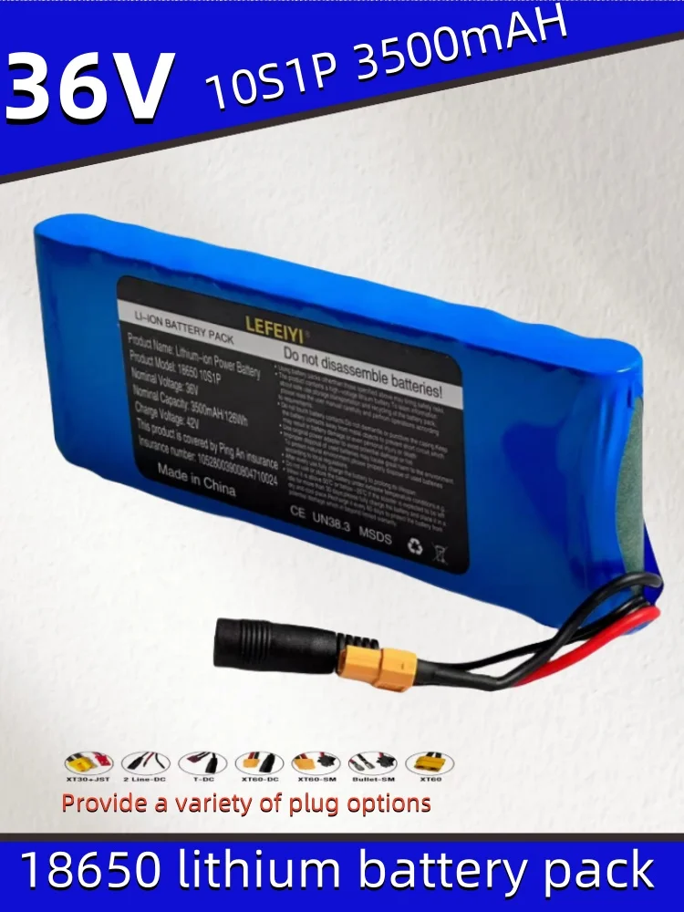 10S1P 36V 3500mAh Battery Pack 18650 Lithium Li-ion Rechargeable Battery Electric Car Bicycle Scooter 20A BMS 500W
10S1P 36V 3500mAh Battery Pack 18650 Lithium Li-ion Rechargeable Battery Electric Car Bicycle Scooter 20A BMS 500W
