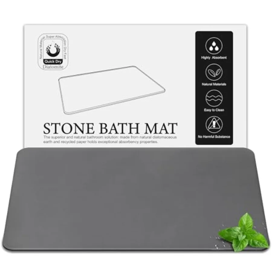 Large Diatomite Stone Bath Mat, Premium Non-Slip Natural Diatomaceous Earth Bathtub Fast Drying Mats for Bathroom Floor
Large Diatomite Stone Bath Mat, Premium Non-Slip Natural Diatomaceous Earth Bathtub Fast Drying Mats for Bathroom Floor