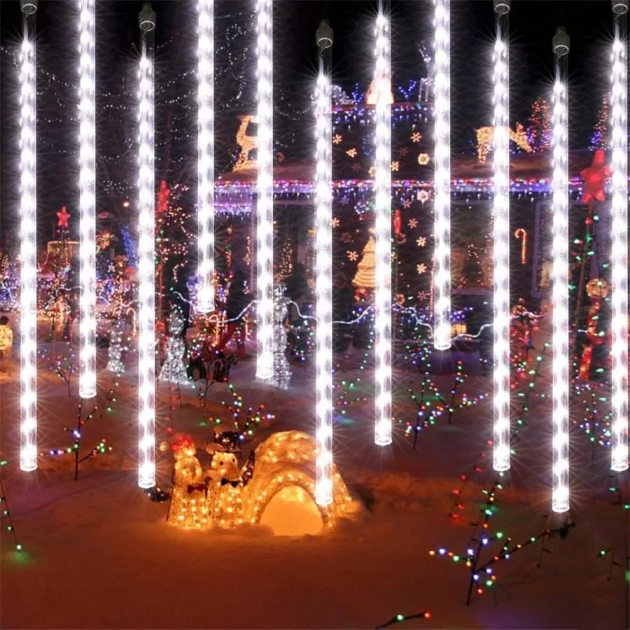 50CM Meteor Shower Rain Lights LED Christmas Fairy Tube String Light Waterproof Drop Icicle Snow Falling Raindrop Fairy Lights
50CM Meteor Shower Rain Lights LED Christmas Fairy Tube String Light Waterproof Drop Icicle Snow Falling Raindrop Fairy Lights