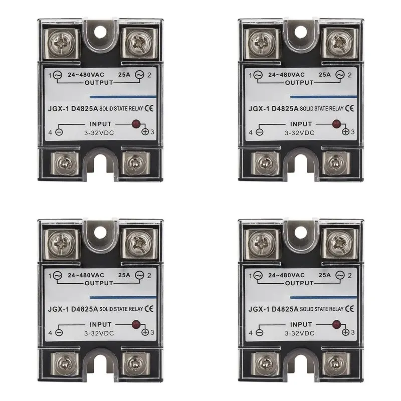 Exquisite-4X Single Phase Solid State Relay Single Phase SSR DC Control AC Solid State Relay 25A
Exquisite-4X Single Phase Solid State Relay Single Phase SSR DC Control AC Solid State Relay 25A