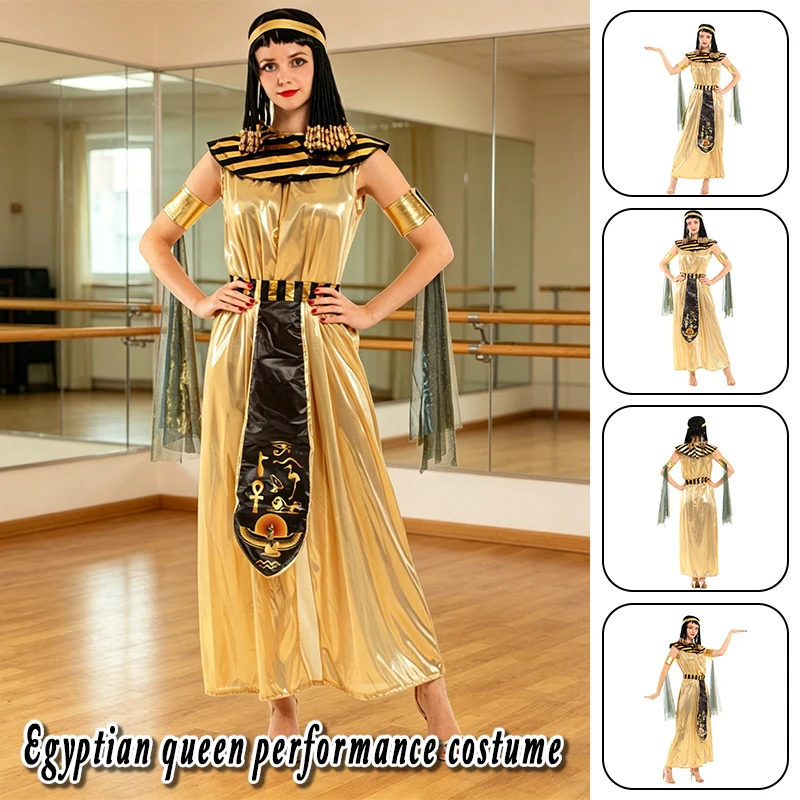 Women Girls Egypt Cosplay Costume Cleopatra Dress Up Egyptian Headwear Halloween Carnival Party Festival Decor Dress
Women Girls Egypt Cosplay Costume Cleopatra Dress Up Egyptian Headwear Halloween Carnival Party Festival Decor Dress