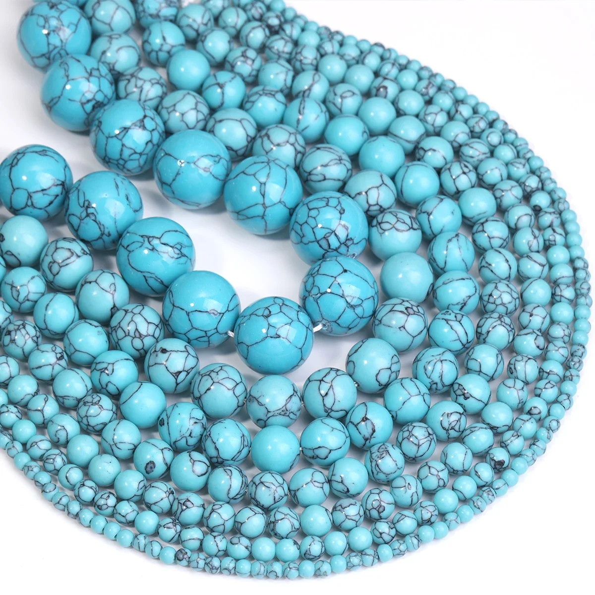 Syn Blue Turquoise Round Stone Beads Loose Spacer Stones For Jewelry DIY Bracelets 4/6/8/10/12/14/16mm Wholesale Delivery
Syn Blue Turquoise Round Stone Beads Loose Spacer Stones For Jewelry DIY Bracelets 4/6/8/10/12/14/16mm Wholesale Delivery