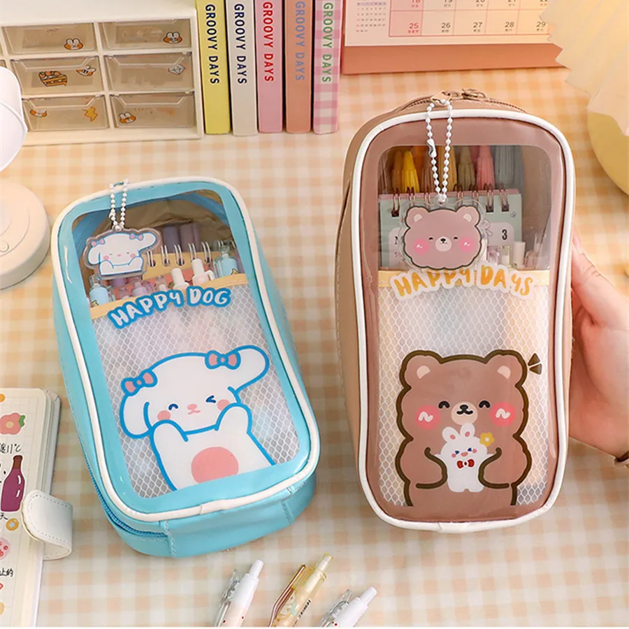 Cartoon Transparent Pencil Case Large Capacity Stationery Supplies Storage Pouches Simple Convenient Student School Writing Box
Cartoon Transparent Pencil Case Large Capacity Stationery Supplies Storage Pouches Simple Convenient Student School Writing Box