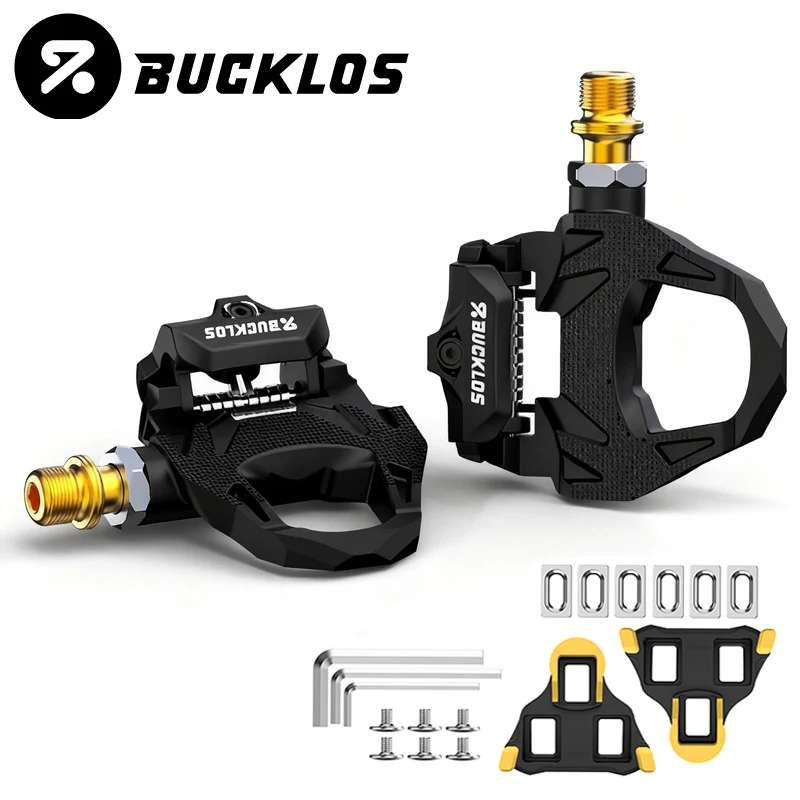 BUCKLOS RS580 Road Bike Lock Pedal for SPD-SL Road Bicycle Self-Locking Pedal with Cleats for SHIMANO SPD-SL Bicycle Lock Pedals
BUCKLOS RS580 Road Bike Lock Pedal for SPD-SL Road Bicycle Self-Locking Pedal with Cleats for SHIMANO SPD-SL Bicycle Lock Pedals