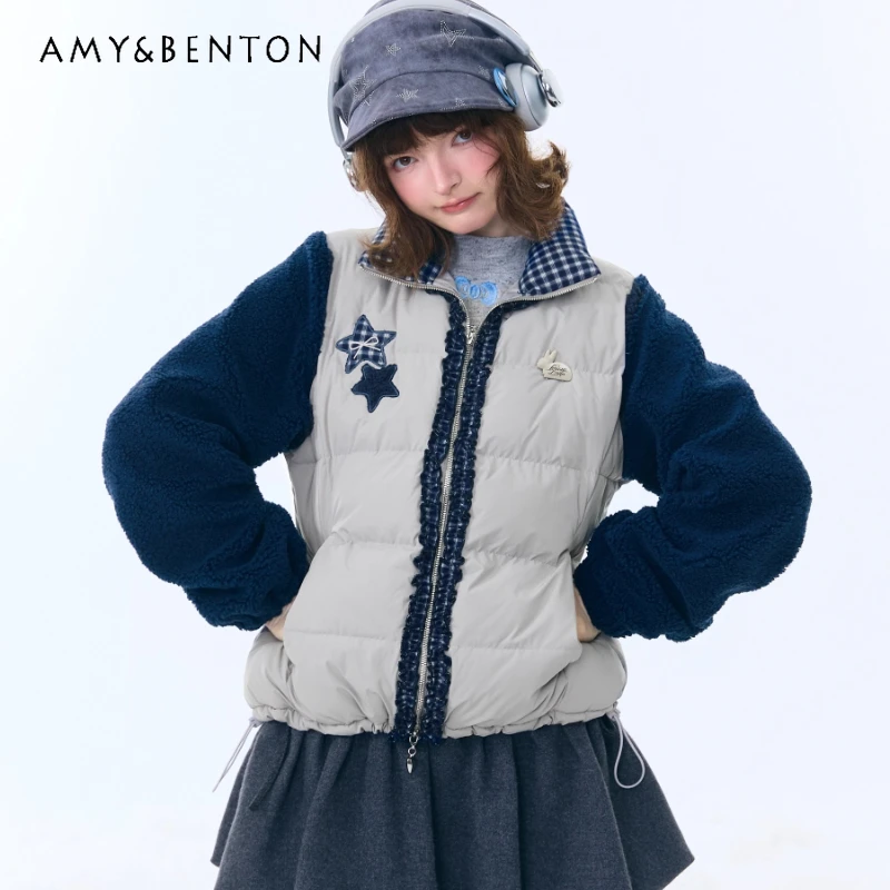 Американский ретро-дизайн со звездным принтом, женская куртка, осень-зима, новое универсальное утолщенное теплое серое хлопковое пальто, женское
Американский ретро-дизайн со звездным принтом, женская куртка, осень-зима, новое универсальное утолщенное теплое серое хлопковое пальто, женское