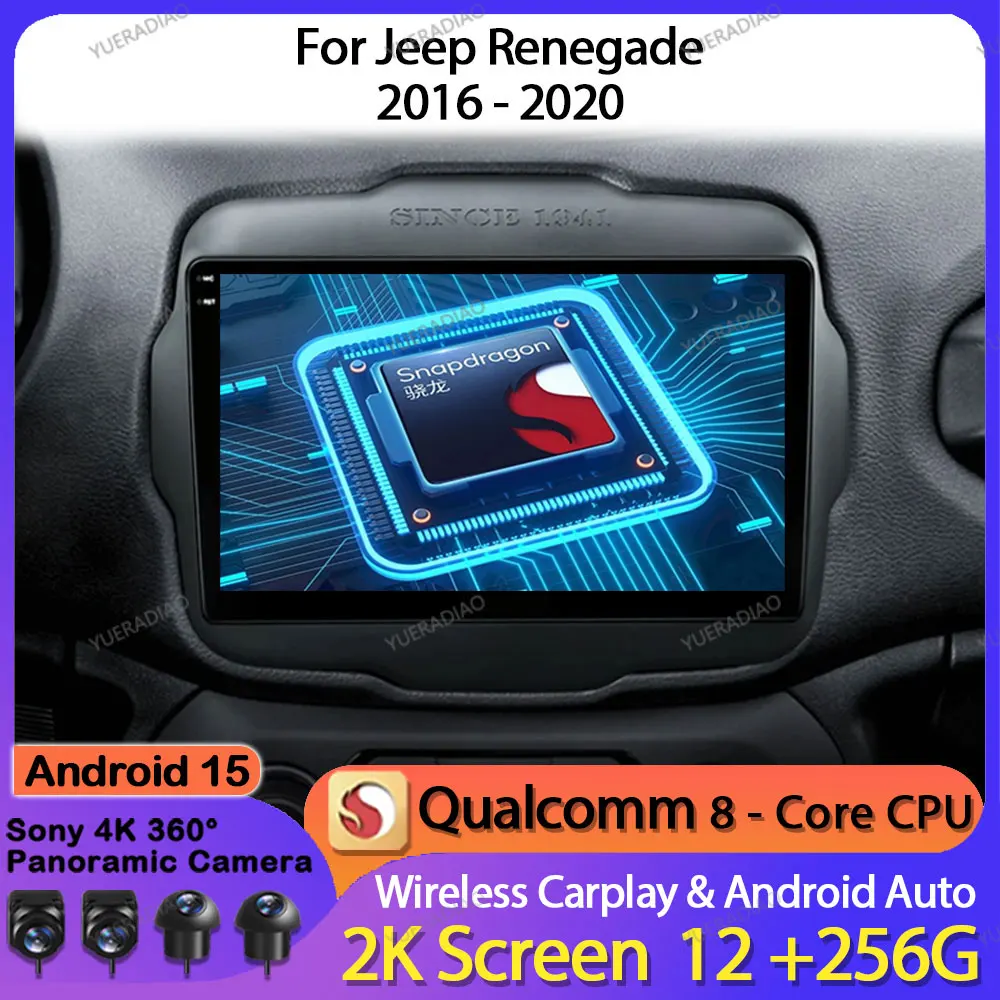 Android 15 Car Radio For Jeep Renegade 2016 - 2020 Head Unit Multimedia Stereo Video Player 4G WIFI GPS Wireless Carplay Auto BT
Android 15 Car Radio For Jeep Renegade 2016 - 2020 Head Unit Multimedia Stereo Video Player 4G WIFI GPS Wireless Carplay Auto BT