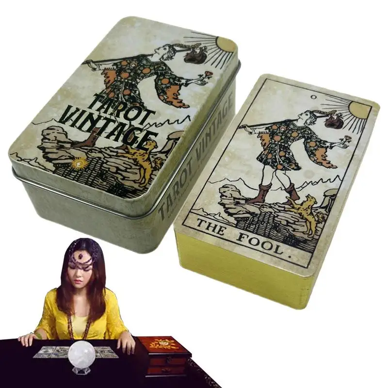 Vintage Tarot Oracle Cards Popular Cards Decks Artistic Mysterious Entertainment Friend Party Board Game Props Holiday Gifts
Vintage Tarot Oracle Cards Popular Cards Decks Artistic Mysterious Entertainment Friend Party Board Game Props Holiday Gifts