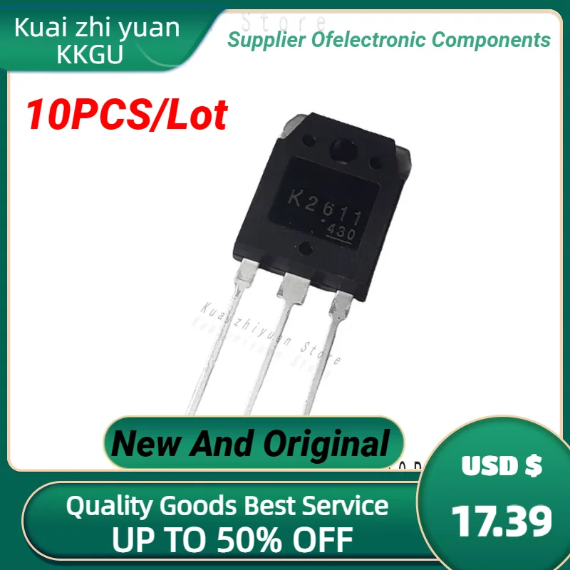 10PCS/Lot New And Original 2SK2611 K2611 A Spot TO-3P 900V 9A Welding Machine Commonly Used Field Effect Tube Quality Goods
10PCS/Lot New And Original 2SK2611 K2611 A Spot TO-3P 900V 9A Welding Machine Commonly Used Field Effect Tube Quality Goods