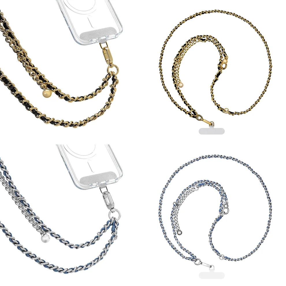 Creative Fashion Mobile Phone Shoulder Strap Metal Twists Rope Universal Phone Charm Long Lanyard Phone Hanging Chain
Creative Fashion Mobile Phone Shoulder Strap Metal Twists Rope Universal Phone Charm Long Lanyard Phone Hanging Chain