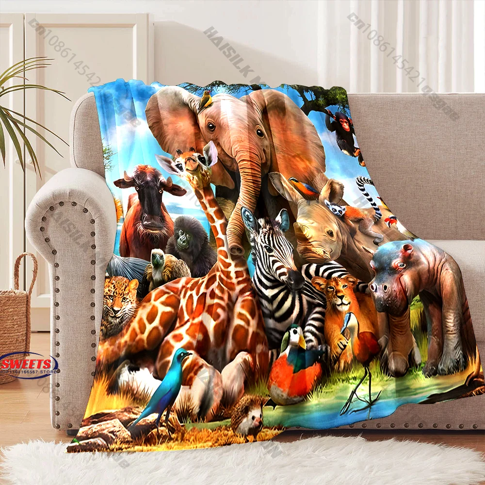 "Colorful Safari Animals Blanket" Multiple sizes kid's and adults' bedroom living room sofa decor blanket, Exquisite gift
"Colorful Safari Animals Blanket" Multiple sizes kid's and adults' bedroom living room sofa decor blanket, Exquisite gift