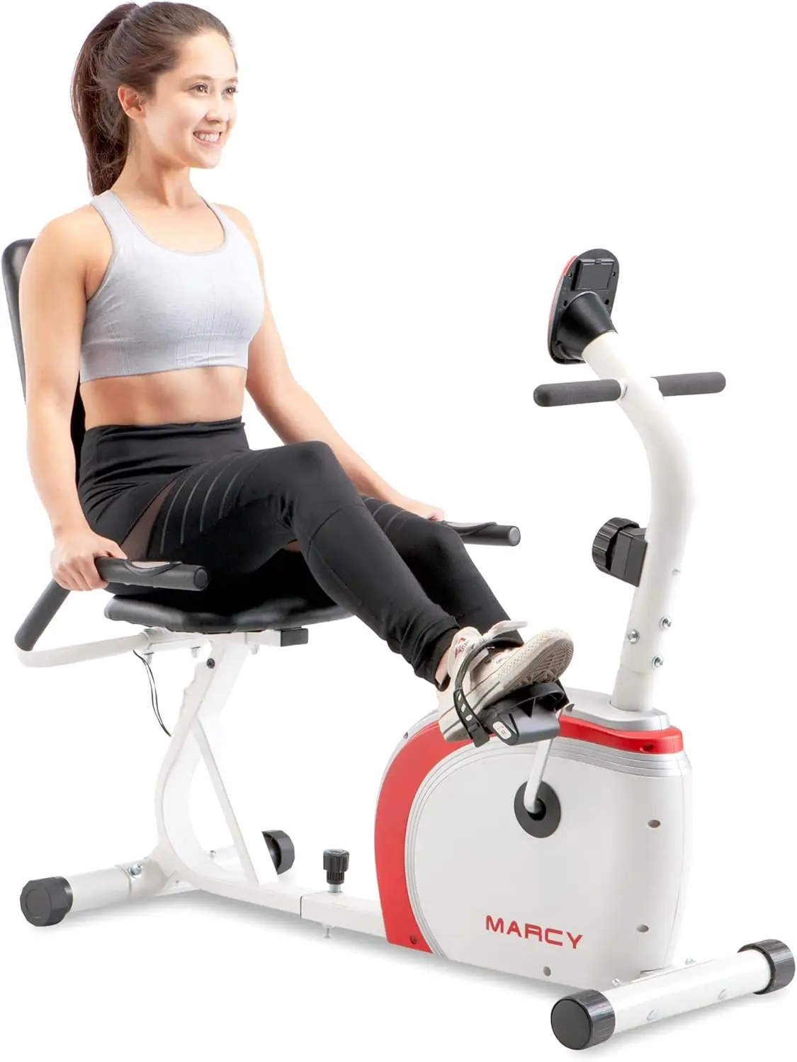 Marcy Recumbent Exercise Bike with Magnetic Resistance and Pulse Sensor NS-908R White 30.50 x 11.50 x 21.50 inches
Marcy Recumbent Exercise Bike with Magnetic Resistance and Pulse Sensor NS-908R White 30.50 x 11.50 x 21.50 inches