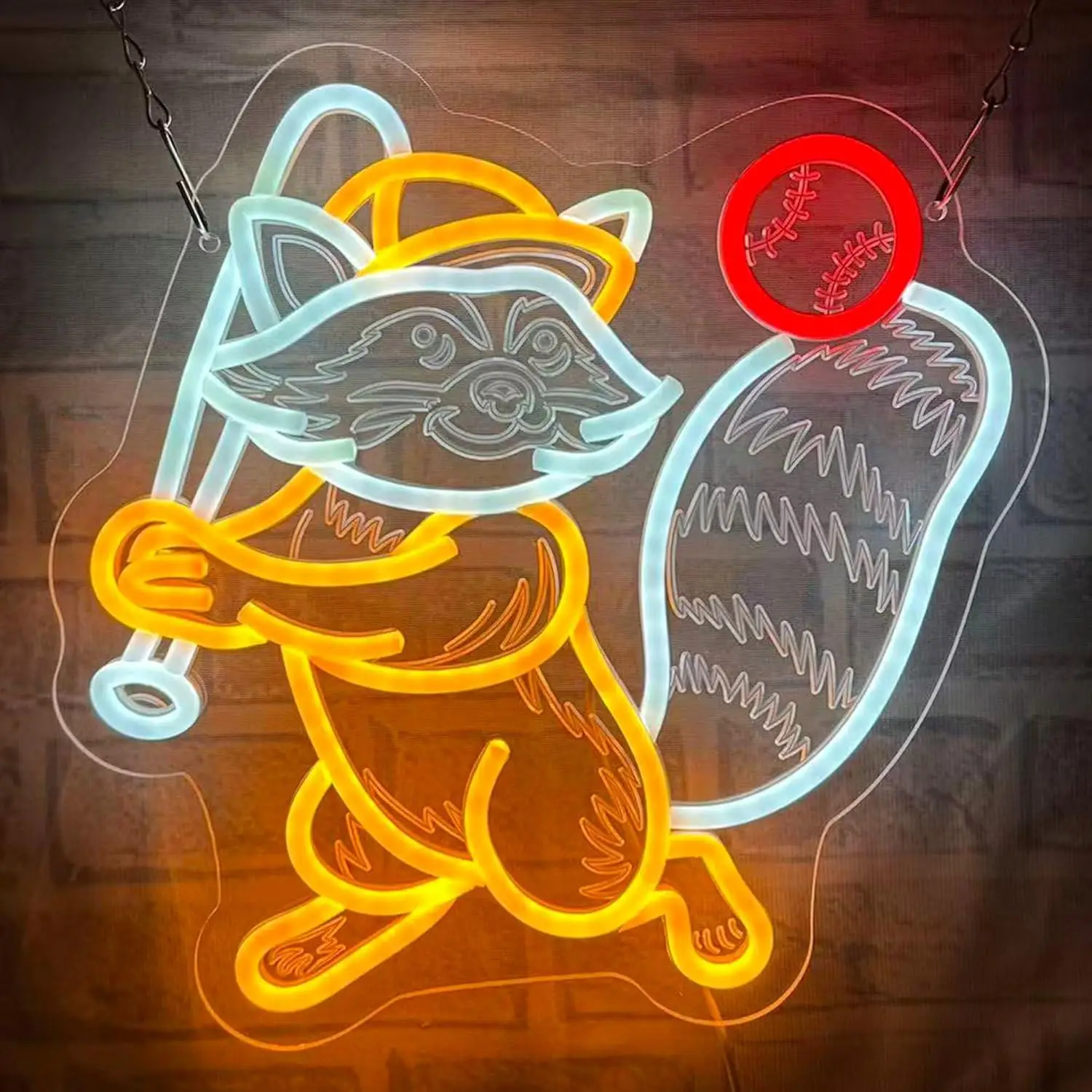 Baseball Raccoon Neon Sign Dimmable USB LED Wall Decor Light Up Sign for Man Cave Bedroom Sports Fan Art Decor Special Gifts
Baseball Raccoon Neon Sign Dimmable USB LED Wall Decor Light Up Sign for Man Cave Bedroom Sports Fan Art Decor Special Gifts