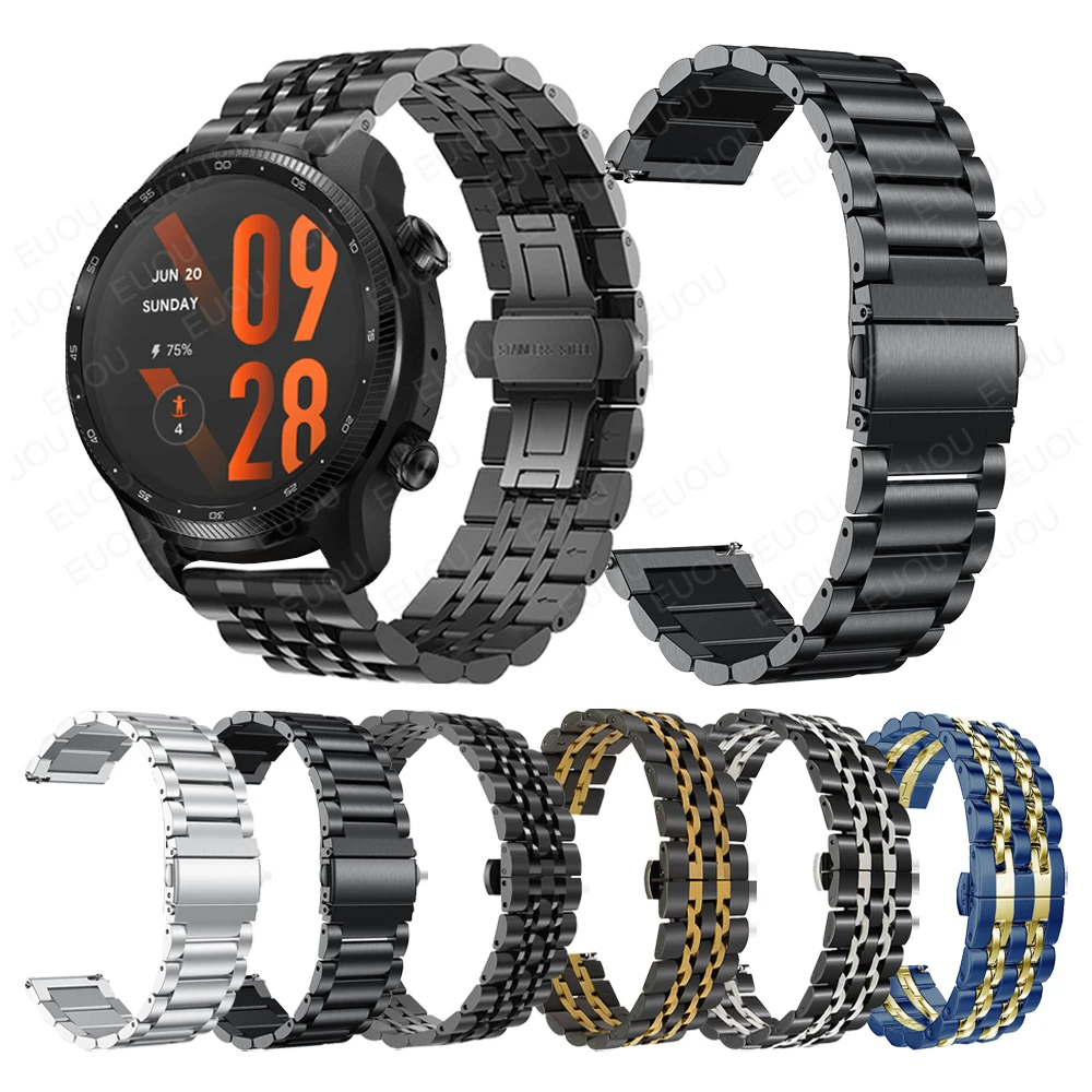 Металлический ремешок из нержавеющей стали для смарт-часов TicWatch Pro 3 Ultra GPS, ремешок для часов TicWatch E3/GTX, аксессуары для браслета часов
Металлический ремешок из нержавеющей стали для смарт-часов TicWatch Pro 3 Ultra GPS, ремешок для часов TicWatch E3/GTX, аксессуары для браслета часов