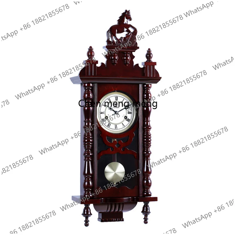 Solid wood mechanical hour wall clock living room classical wall clock home flat pendulum old-fashioned wall clock MW3615D
Solid wood mechanical hour wall clock living room classical wall clock home flat pendulum old-fashioned wall clock MW3615D