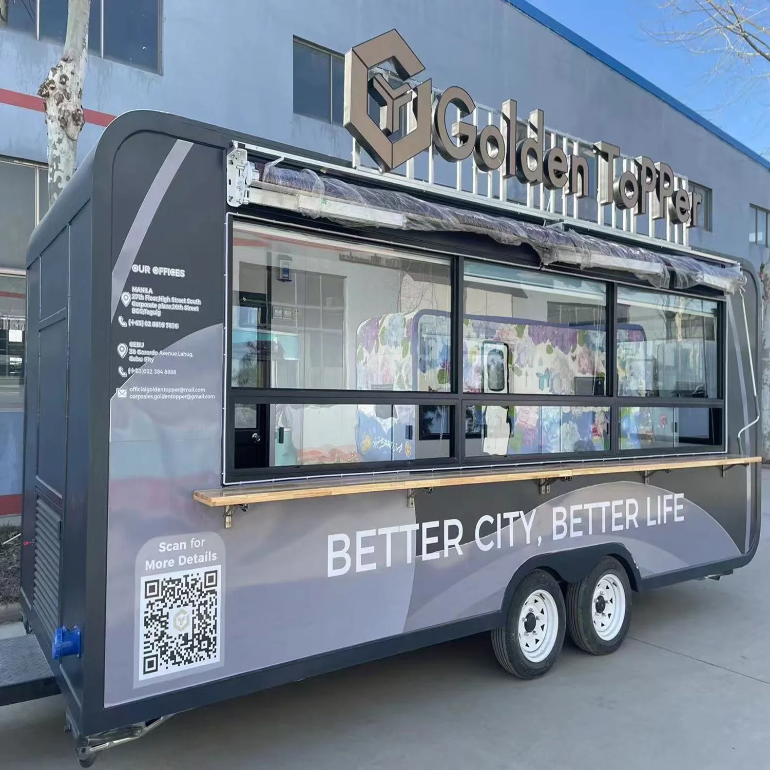Commercial Standards Food Trailer Cart Mobile Ice Cream & Coffee Van with Fully Equipped Kitchen for Park/Outdoor/Beach
Commercial Standards Food Trailer Cart Mobile Ice Cream & Coffee Van with Fully Equipped Kitchen for Park/Outdoor/Beach