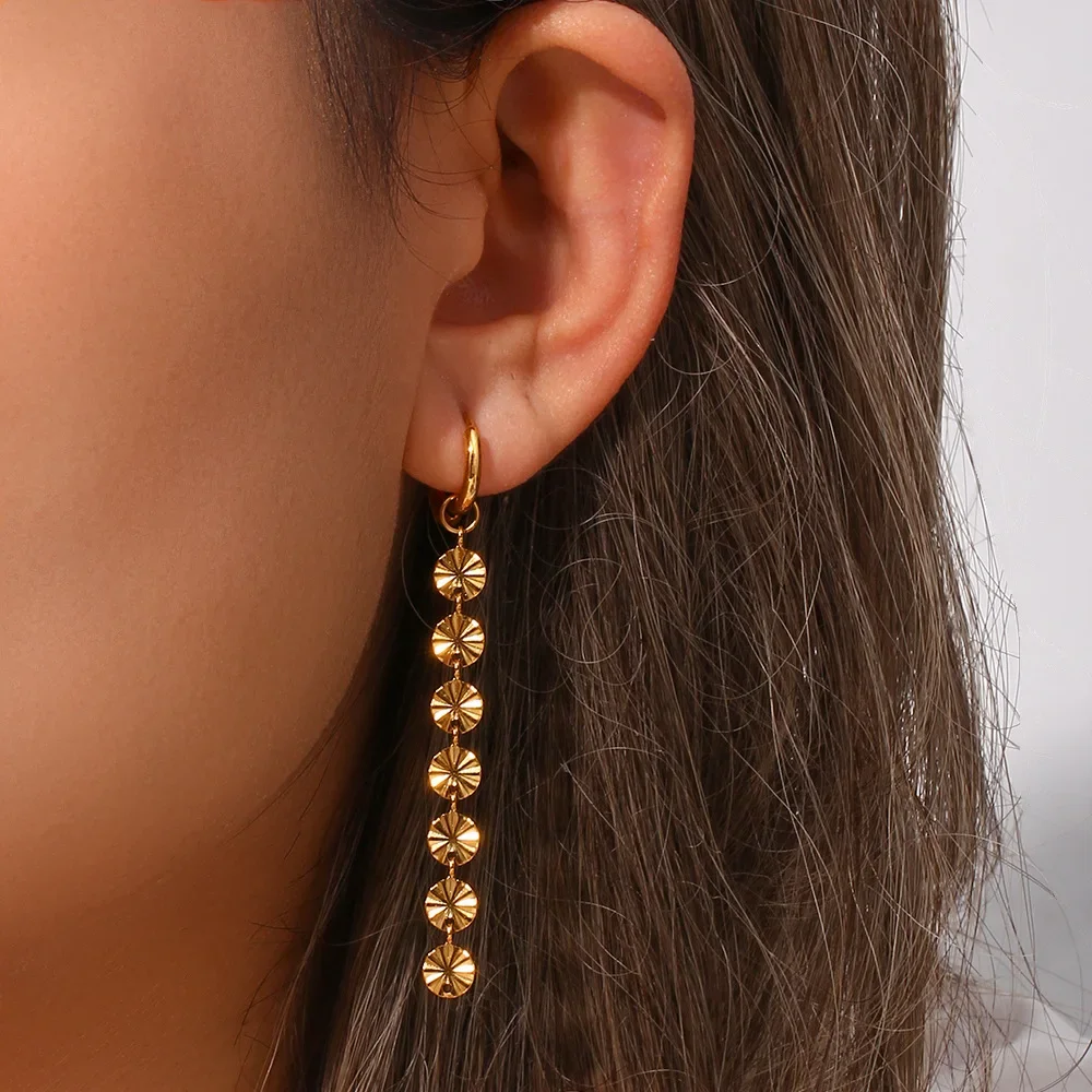 Stainless Steel Earrings Personality Snowflakes Long Fashion Simplicity High-end Sense Dangle Earrings For Women Jewelry
Stainless Steel Earrings Personality Snowflakes Long Fashion Simplicity High-end Sense Dangle Earrings For Women Jewelry