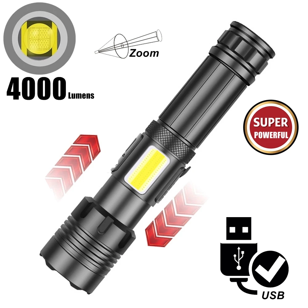 4000Lumen Zoom XHP70 LED High Power Flashlight Usb Charging Outdoor Torch Hunting Camping Fishing Hiking Powerful Lighting Lamp
4000Lumen Zoom XHP70 LED High Power Flashlight Usb Charging Outdoor Torch Hunting Camping Fishing Hiking Powerful Lighting Lamp