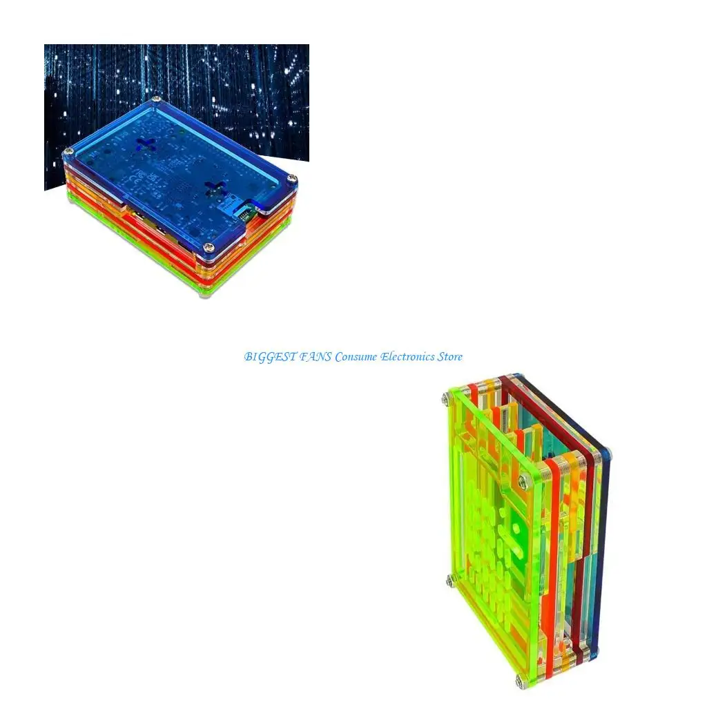 Acrylic Case Box with Optional Cooling Fan Heatsink for RPi 5 PC Board Cover Enclosure Precise Fit and Easy Setups
Acrylic Case Box with Optional Cooling Fan Heatsink for RPi 5 PC Board Cover Enclosure Precise Fit and Easy Setups